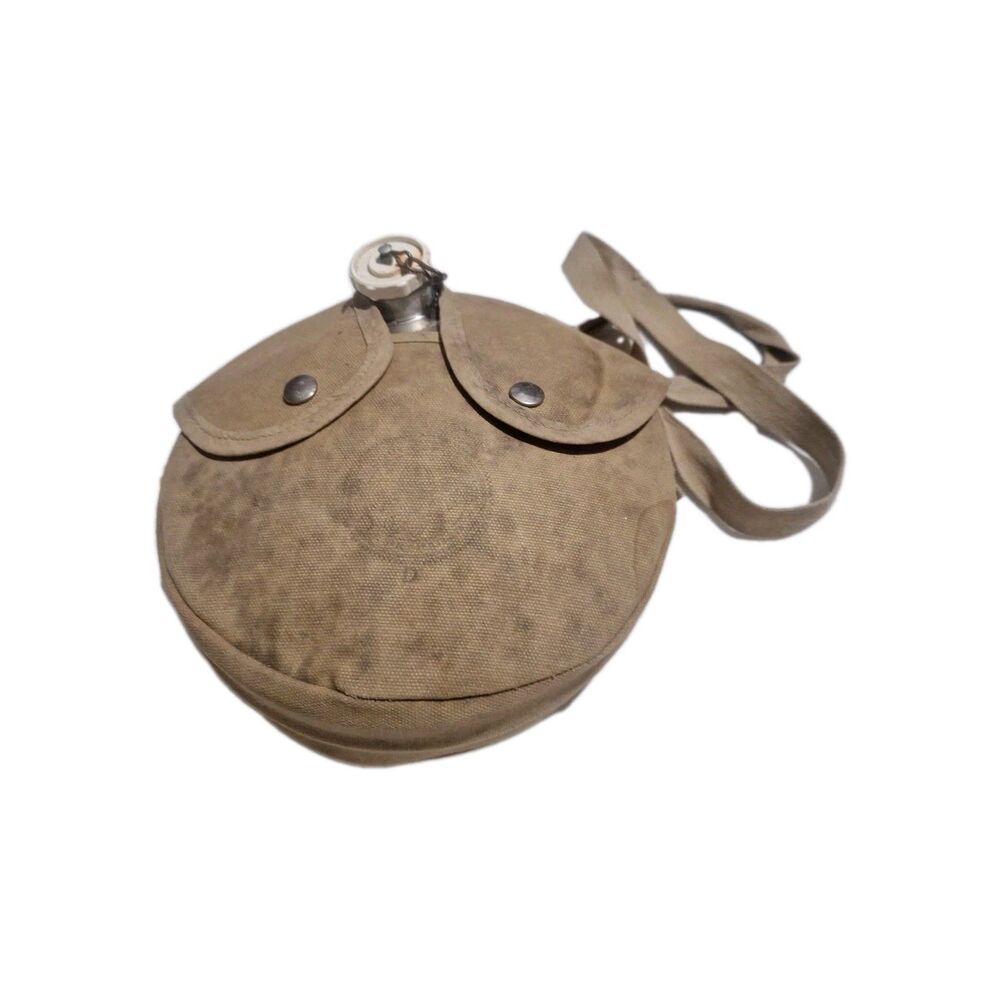 Vintage Boy Scouts of America Aluminum Canteen & Canvas Pouch